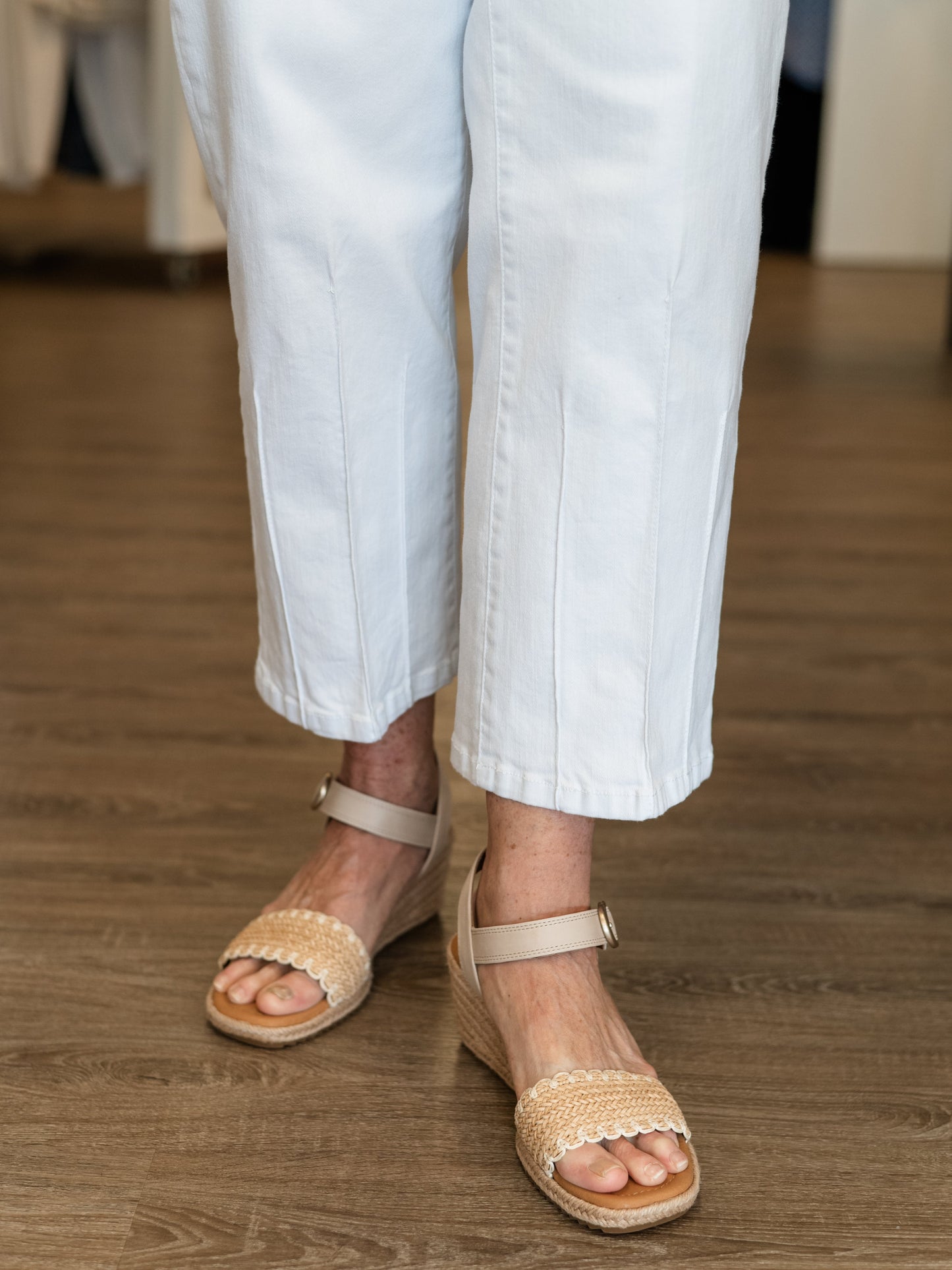 Classic White Crop Pintuck Hem by Multiples