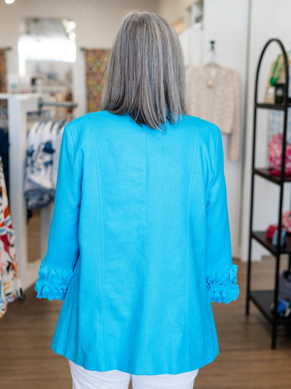 3/4 Sleeve Stand Collar Lined Jacket by Multiples