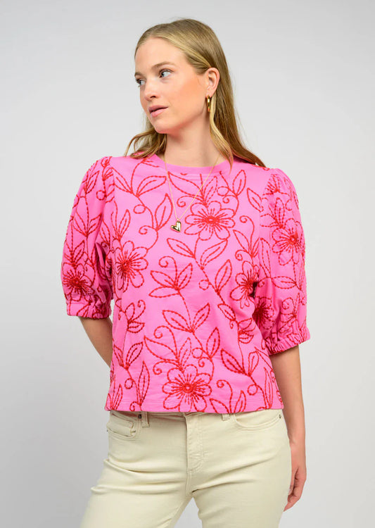 Floral Vines Knit Top by Uncle Frank
