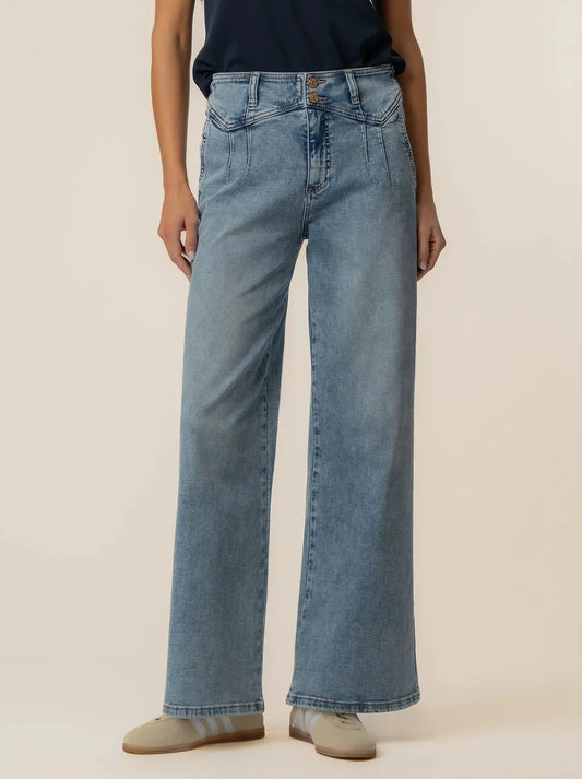 Meg High Rise Wide Leg Pant Zenith by Kut