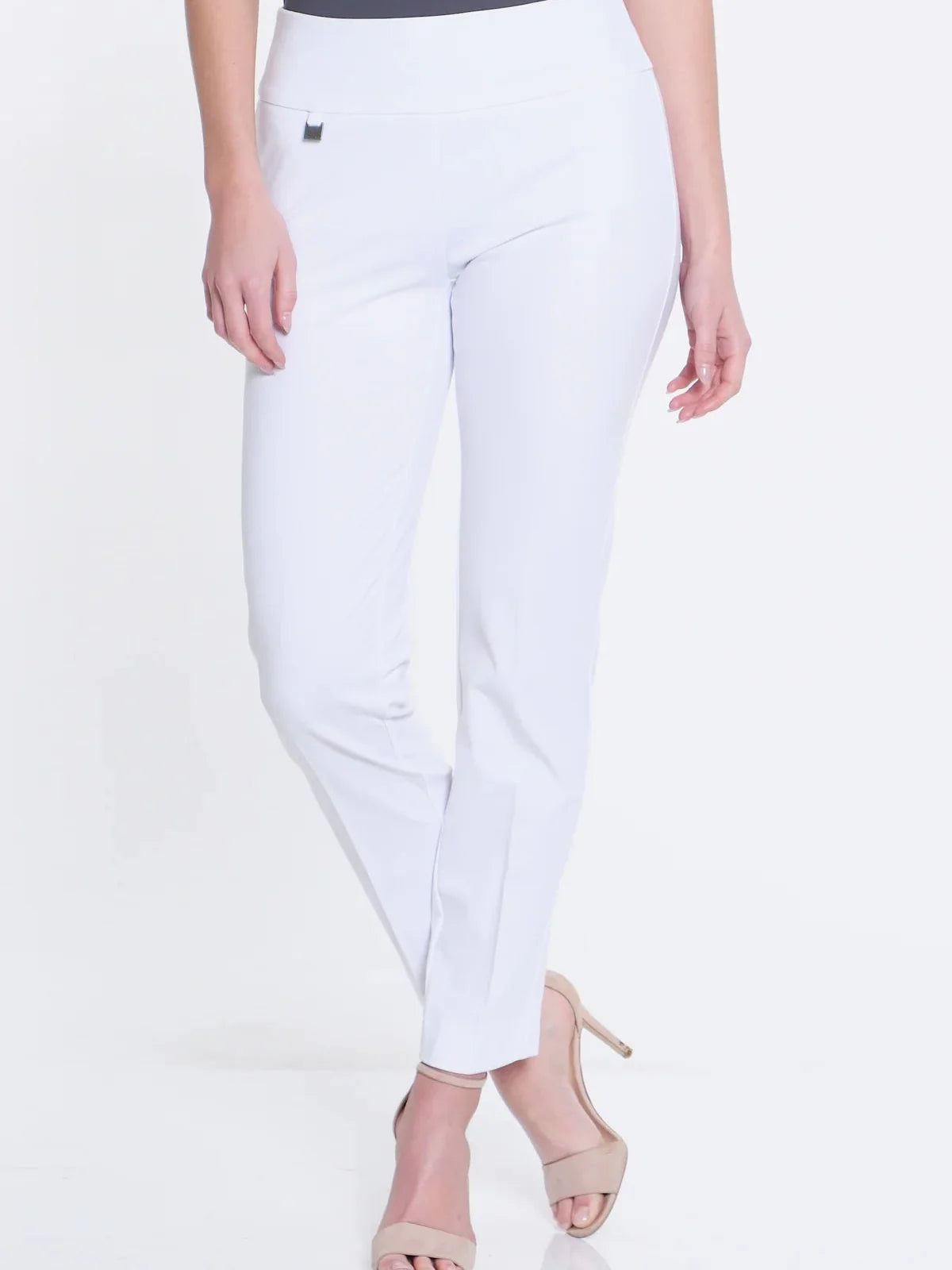 Classic Wide Band Pull-On Ankle Pant by Multiples